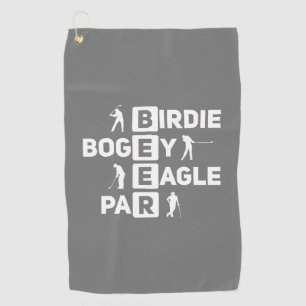 Eagle Birdie Par Bogey Beer funny  Golf Towel