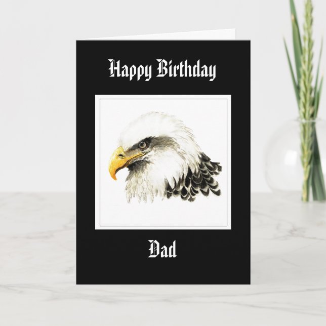 Eagle - Birthday Dad,  Funny Military Card (Front)