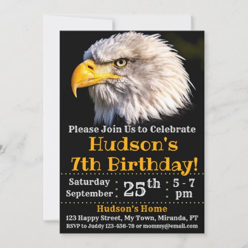Eagle birthday invitation