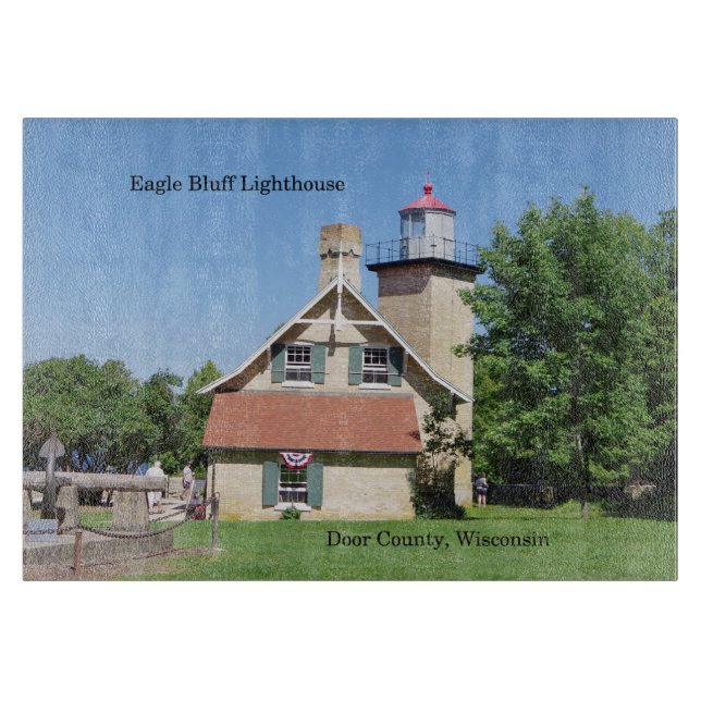 Eagle Bluff Lighthouse cutting board (Front)