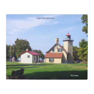 Eagle Bluff Lighthouse metal wall art