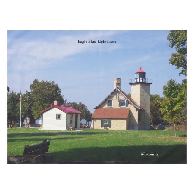 Eagle Bluff Lighthouse tablecloth (Front (Horizontal))