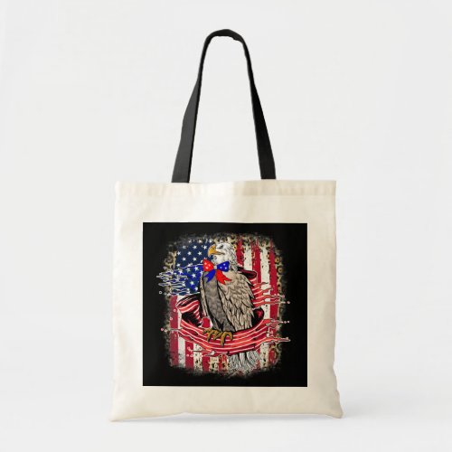 Eagle Bow Tie Sunflowers Leopard American Flag Tote Bag