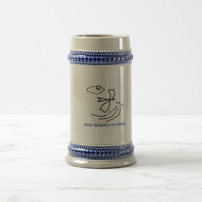 Eagle by Elfabetz - Wind Beneath my Wings Beer Stein (Center)