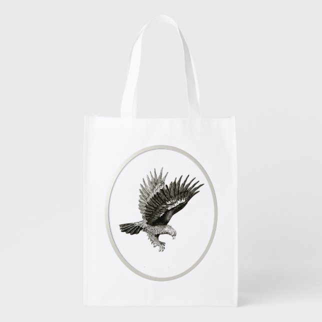                                 Eagle by Light Grocery Bag (Front)