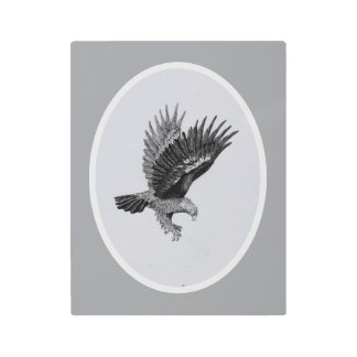 Eagle by Light Metal Print