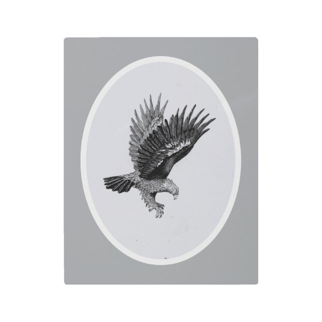                            Eagle by Light Metal Print (Front)