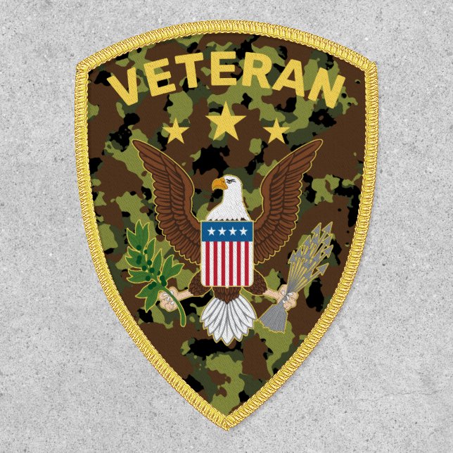 Eagle Camo Veteran Patch (Front)