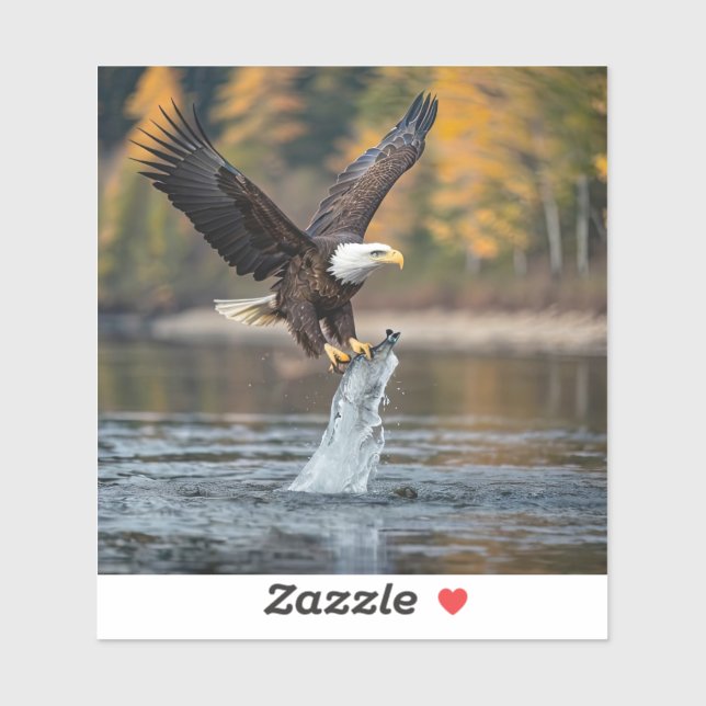 Eagle Catching Fish Sticker (Sheet)