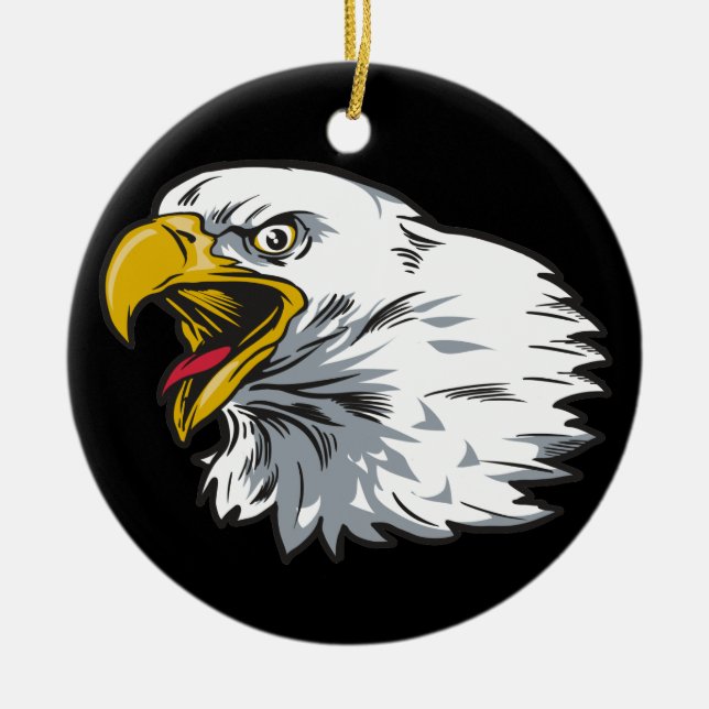 Eagle Ceramic Ornament (Front)
