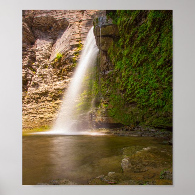 Eagle Cliff Falls, Havana Glen, New York Poster (Front)