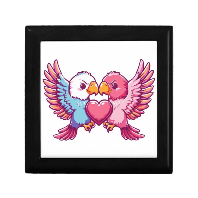 Eagle couple in love animal Valentine's Day Gift Box (Front)