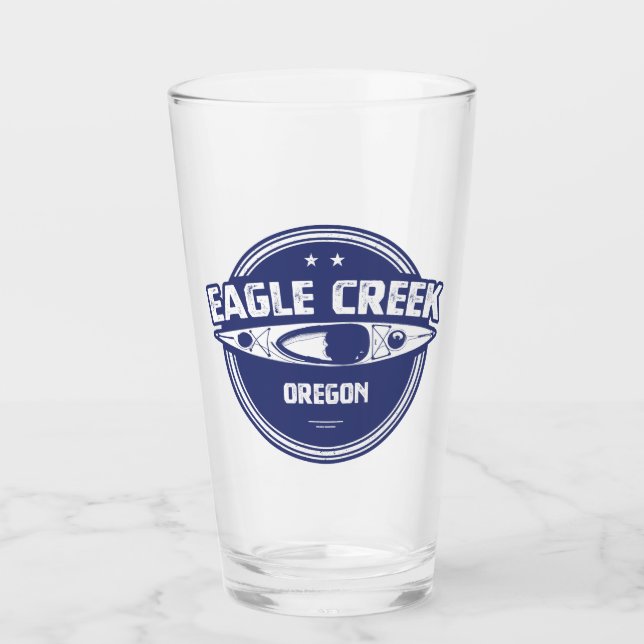 Eagle Creek Oregon Kayaking Glass (Front)