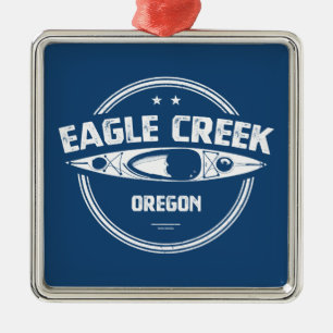 Eagle Creek Oregon Kayaking Metal Ornament
