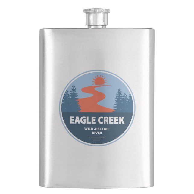 Eagle Creek Wild And Scenic River Flask (Front)