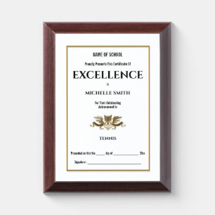 Eagle crest gold excellence achievement award