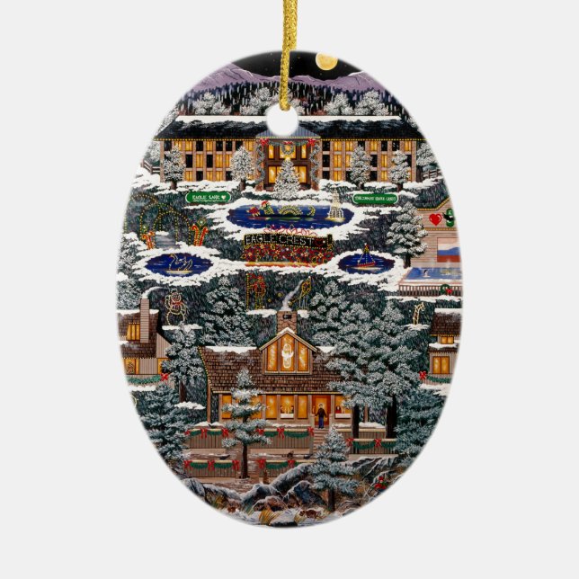 Eagle Crest Resort Ceramic Ornament (Front)