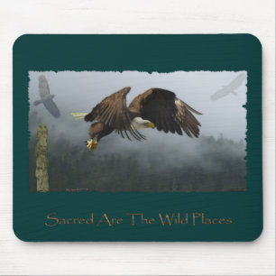 EAGLE, CROW, TOTEM POLE & MISTY FOREST Gifts Mouse Pad