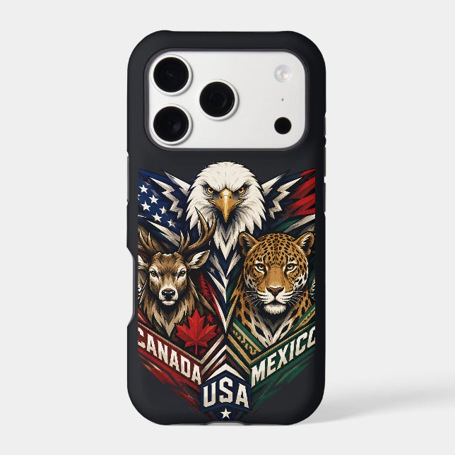 Eagle Deer Jaguar Nature Art Case-Mate iPhone Case (Back)