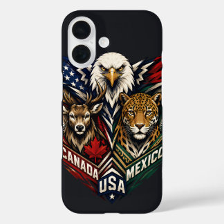 Eagle Deer Jaguar Nature Art iPhone 16 Case