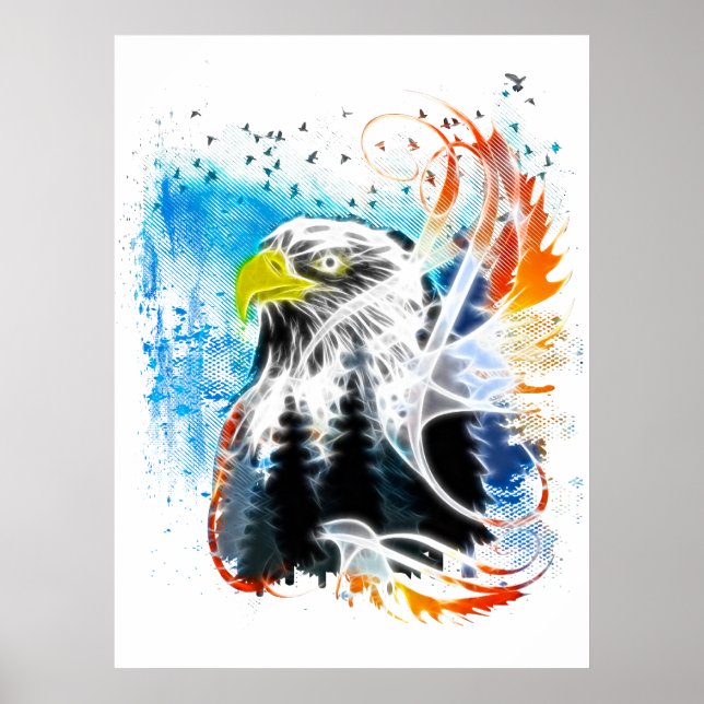Eagle-Design-fractalius Poster (Front)
