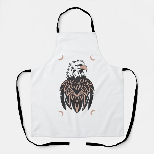 Eagle Design Vector 3 Colors Apron (Front)