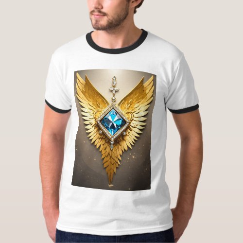 Eagle  Diamond fine polished design on T_Shirt  T_Shirt