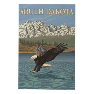 Eagle DivingSouth Dakota Wood Wall Art