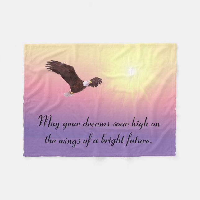 Eagle Dreams Fleece Blanket (Front (Horizontal))