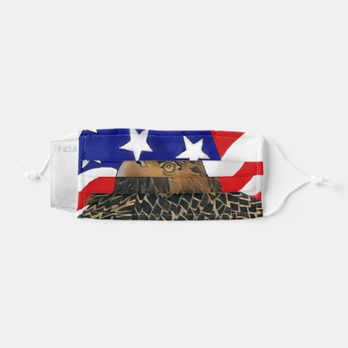 EAGLE E9  AMERICAN FLAG PROTECTING YOU IN COLOR ADULT CLOTH FACE MASK
