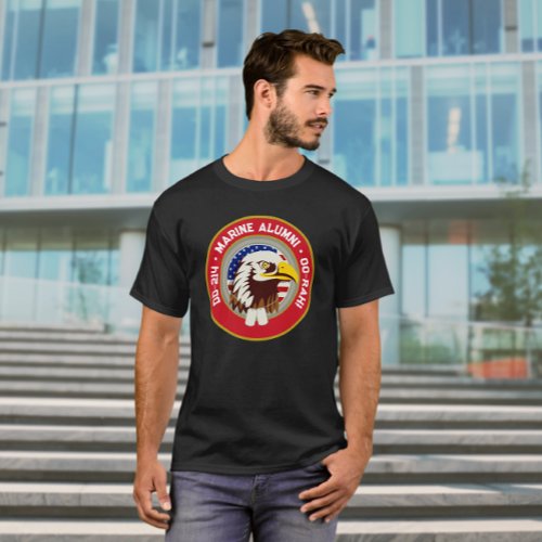 Eagle Emblem USA Flag  DD 214 Marine Alumni T_Shirt