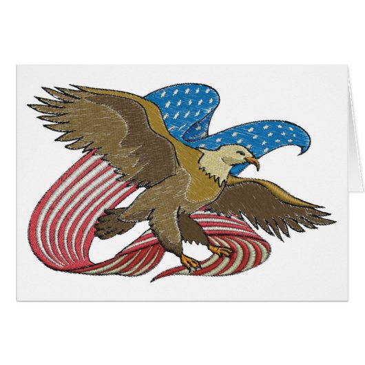 Eagle embroidered cards (Front Horizontal)