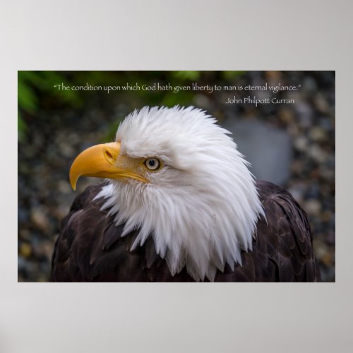 Eagle Eternal Vigilance Liberty Quote Poster