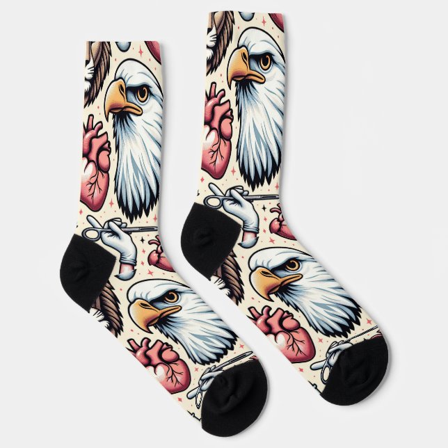 Eagle Eyed, Lion Hearted Surgeon Socks (Right)