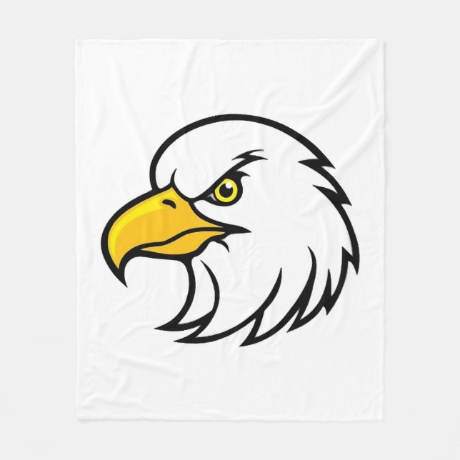Eagle Face Fleece Blanket (Front)
