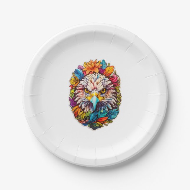 Eagle Face Paper Plates (Front)