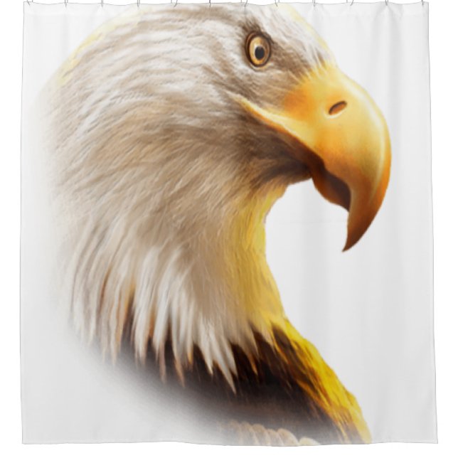Eagle face  shower curtain (Front)