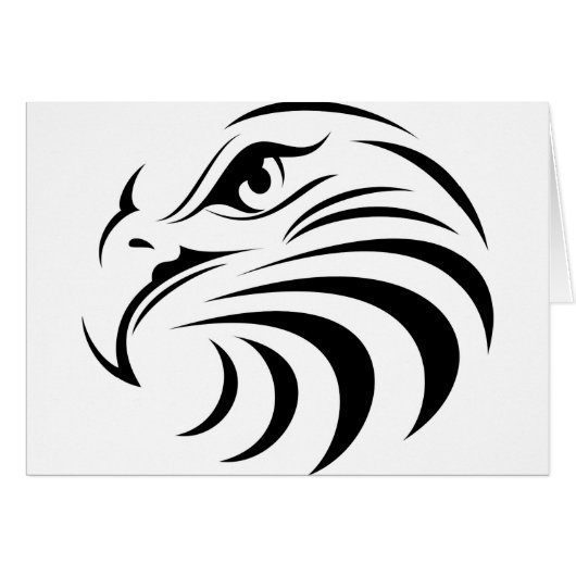 Eagle Face Silhouette Cards (Front Horizontal)