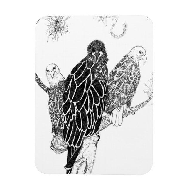 EAGLE FAMILY M15, E15 + HARRIET A FAMILY AFFAIR MAGNET (Vertical)