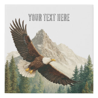 Eagle faux canvas print