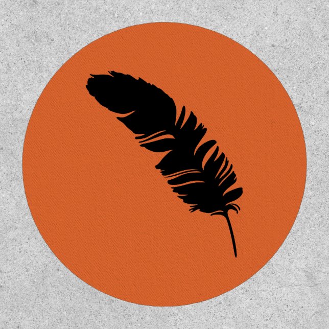 Eagle feather black silhouette patch (Front)