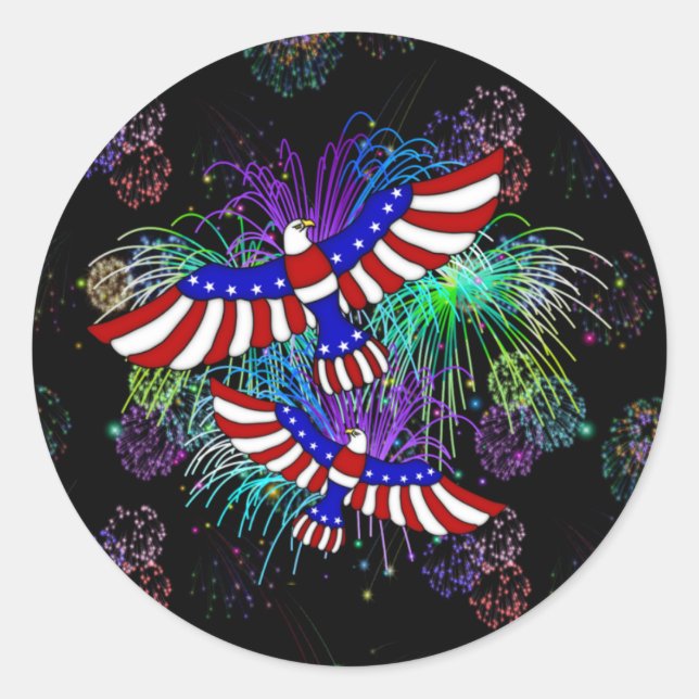 Eagle Fireworks Classic Round Sticker (Front)