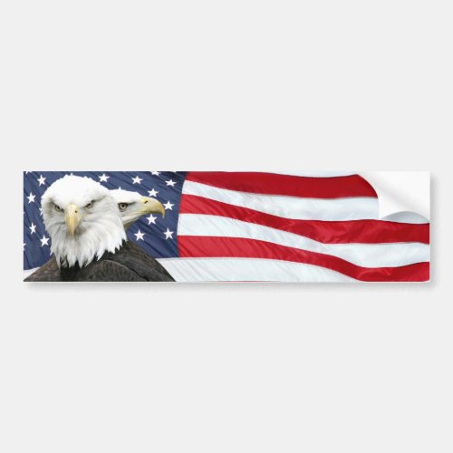 Eagle flag bumper sticker