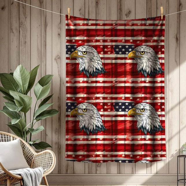 Eagle & Flag Throw Celebrate America in Comfort Fleece Blanket (Eagle & Flag Throw Celebrate America in Comfort)
