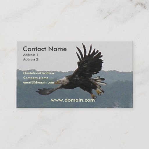 Customizable Eagle Flight Business Card