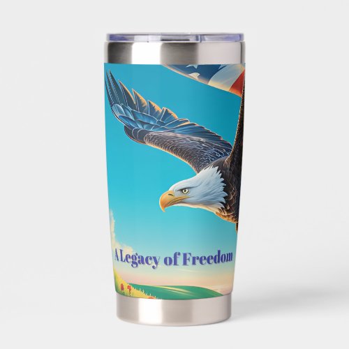 Eagle Flight Flag 1776–2026 Quarter-Millennium USA Insulated Tumbler
