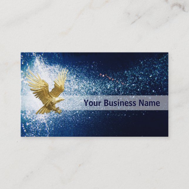Eagle Flying at night business card (Front)