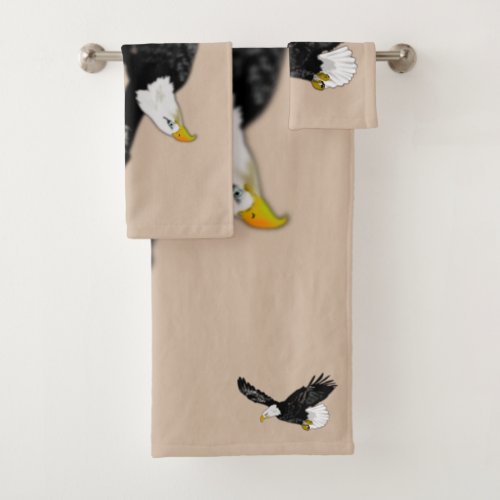 Eagle Flying Bath Towel Set _ Custom Colors