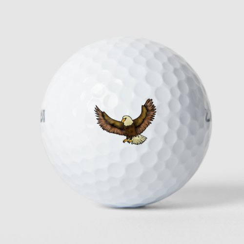 Eagle flying bird art golf balls