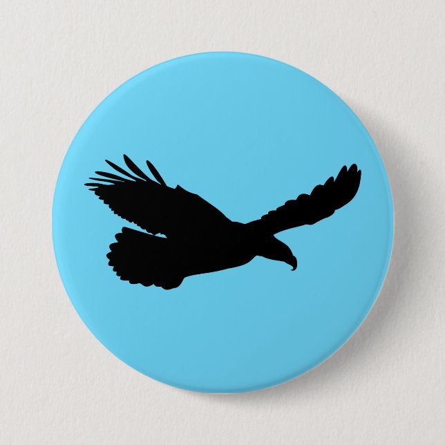 Eagle Flying Button - Custom Color (Front)